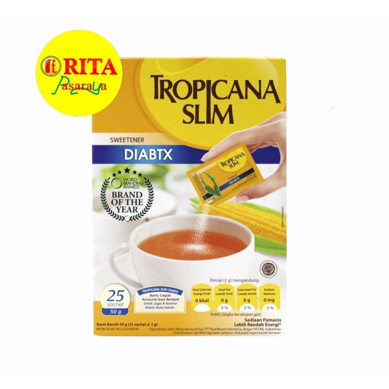 

TROPICANA SLIM SWEETENER DIABTX 25'S