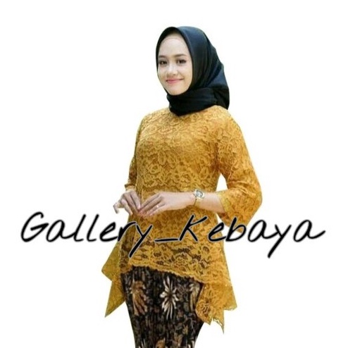 BISA COD!!! Atasan kebaya brukat rinjani / set brokat bianca / maroon / navy / abu / gold / dusty