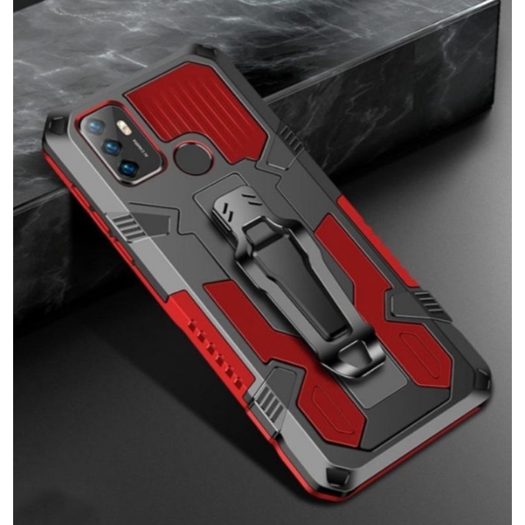 Hard case Samsung j2prime j7prime j6 plus J4 plus Case Robot i-crystal Belt Clip