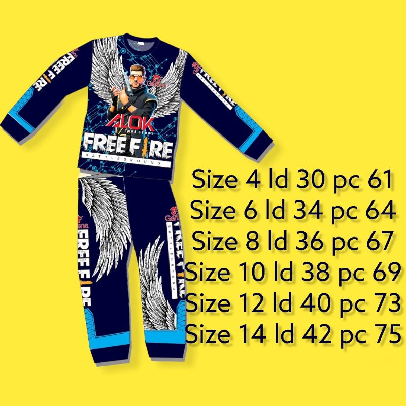 SETELAN CELANA ANGGEL FREE FIRE, SETELAN CELANA BNL FREE FIRE, SETELAN CELANA BAJU  GAMING