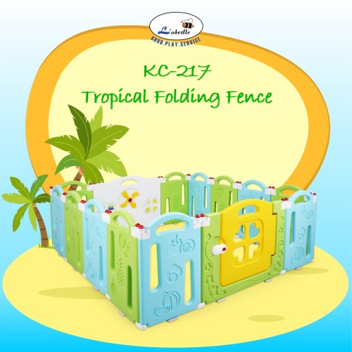 LABEILLE FENCE PAGAR PLAYARD TROPICAL FOLDING - KC-217 PAGAR MAINAN ANAK PANTAI