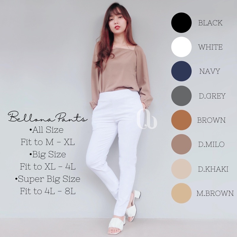 Celana Panjang Wanita Super Jumbo Premium Twill Soft Jeans Stretch Skinny Pinggang Karet Murah Berku