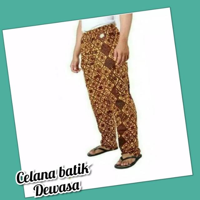 Celana batik dewasa celana panjang motif batik pria