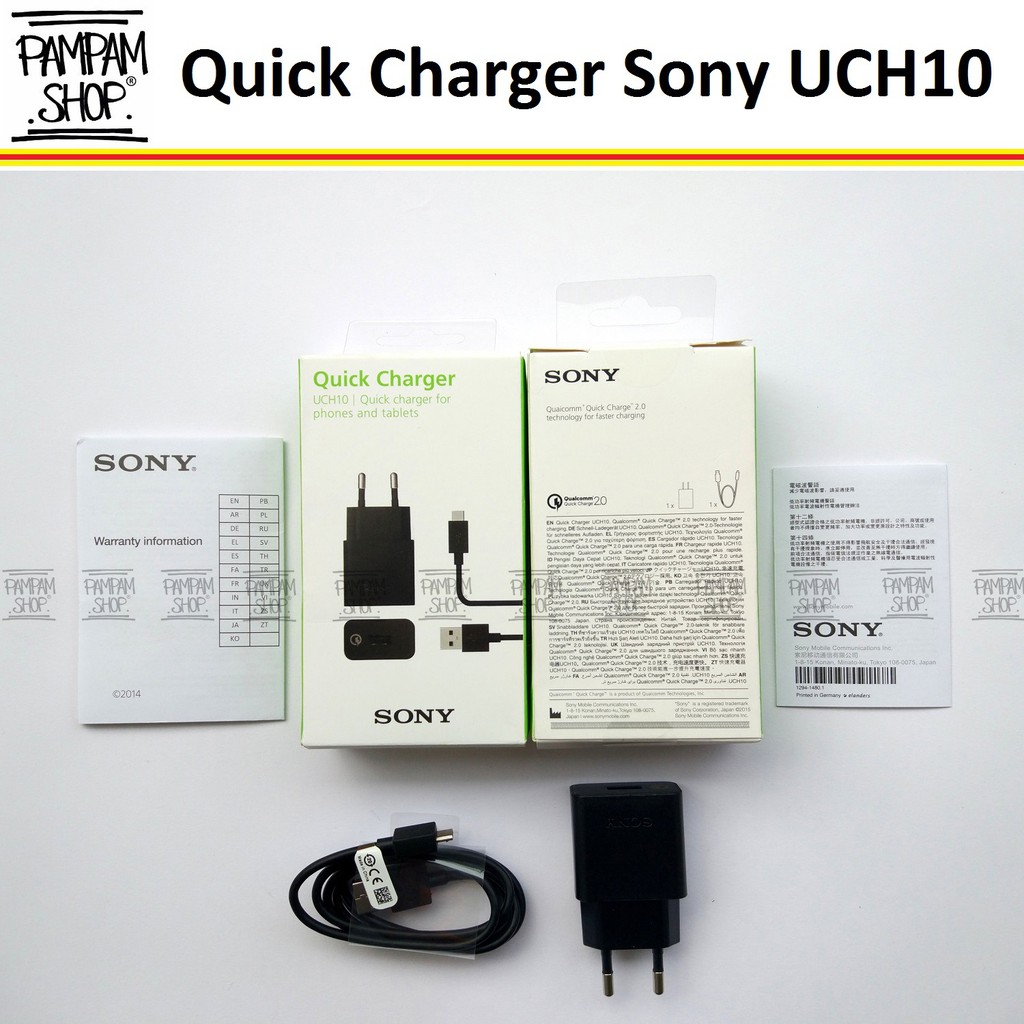 Travel Charger Sony Quick Charging Charge Fast Charging UCH10 UCH 10 Xperia Z3 Plus Z5 Premium