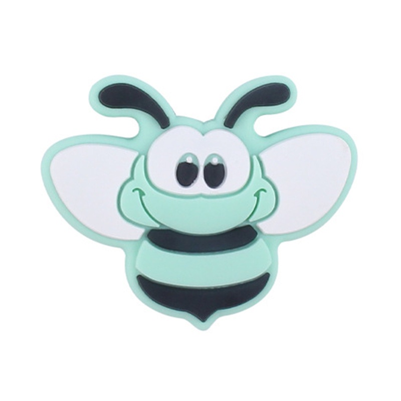 Mary 1pc Mainan Teether Bayi DIY Bentuk Lebah Kartun Bahan Silikon Bebas BPA