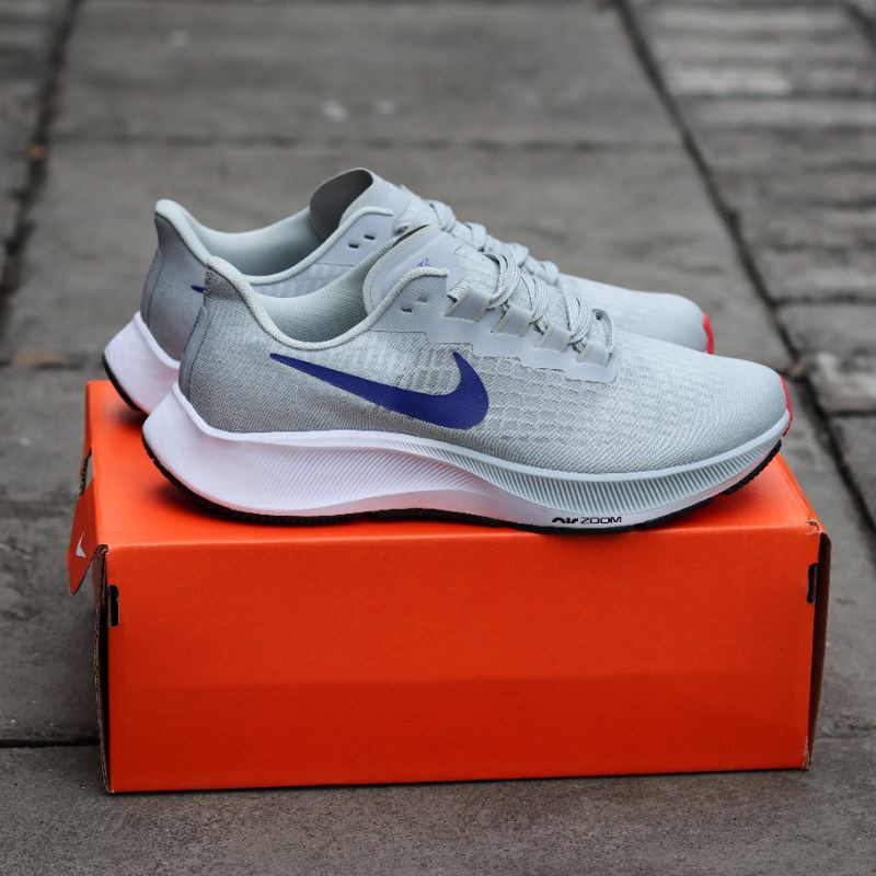 Nike zoom pegasus 37 grey blue / Sepatu nike / Sepatu pria / Sepatu wanita