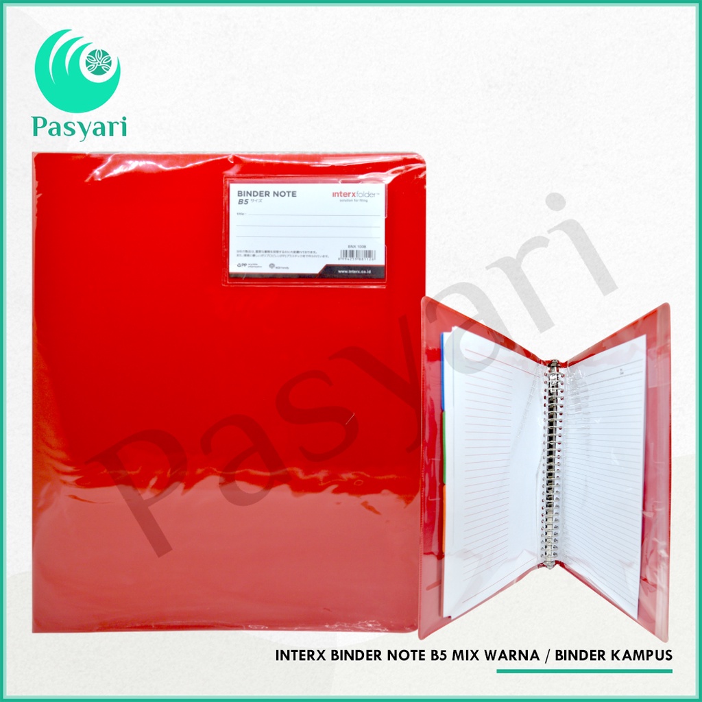 

Interx Binder Note B5 Mix Warna / Binder Kampus Besar / Hard Cover