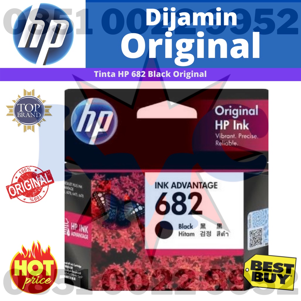 TINTA HP 682 BLACK HP682 B ORIGINAL