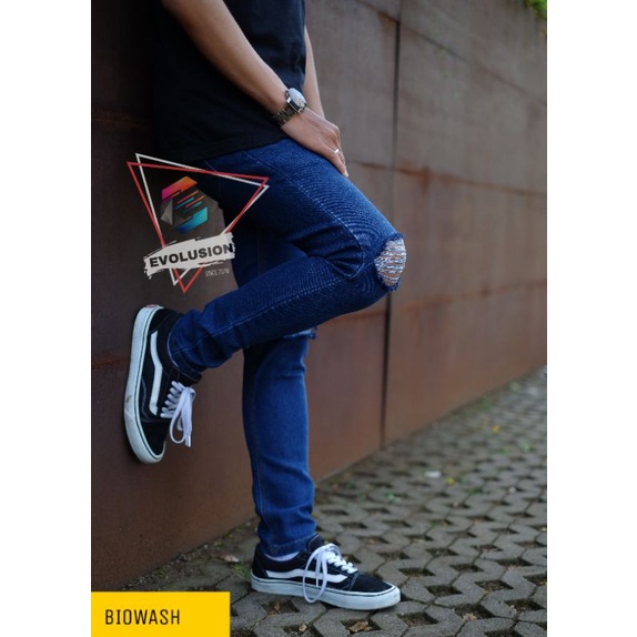 CELANA SOBEK PRIA - CELANA SANGAR - GAYA PUNK - CELANA JEANS SOBEK PRIA - CELANA SOBEK LUTUT PRIA - 