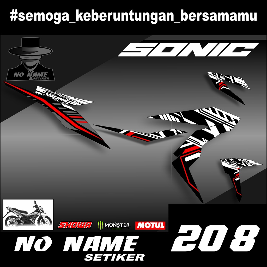 Striping Sonic 150 R (208) Variasi Honda Stiker Sticker Skotlet Scotlite Motor Lis