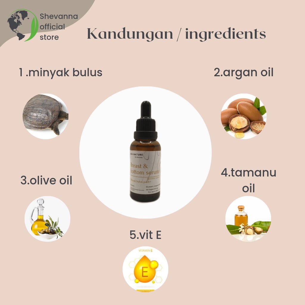 Pembesar Payudara dan Bokong Alami Cepat dan Ampuh Shevana Breast &amp; Bottom Serum 30ml