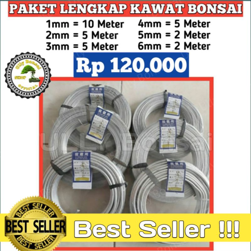 KAWAT BONSAI PAKET LENGKAP 6 UKURAN