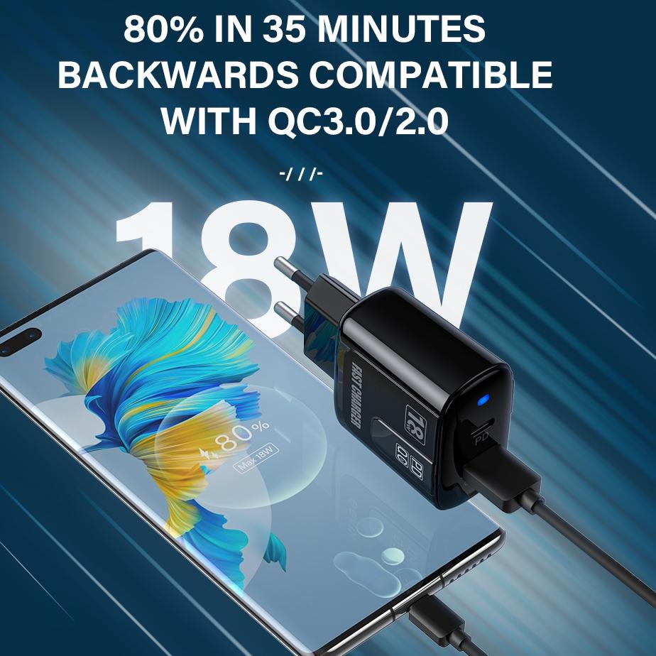 BASIKE kepala charger  36W 22.5W 20W 18W adaptor fast charger hp fast charging usb Type C Quick 3.0 