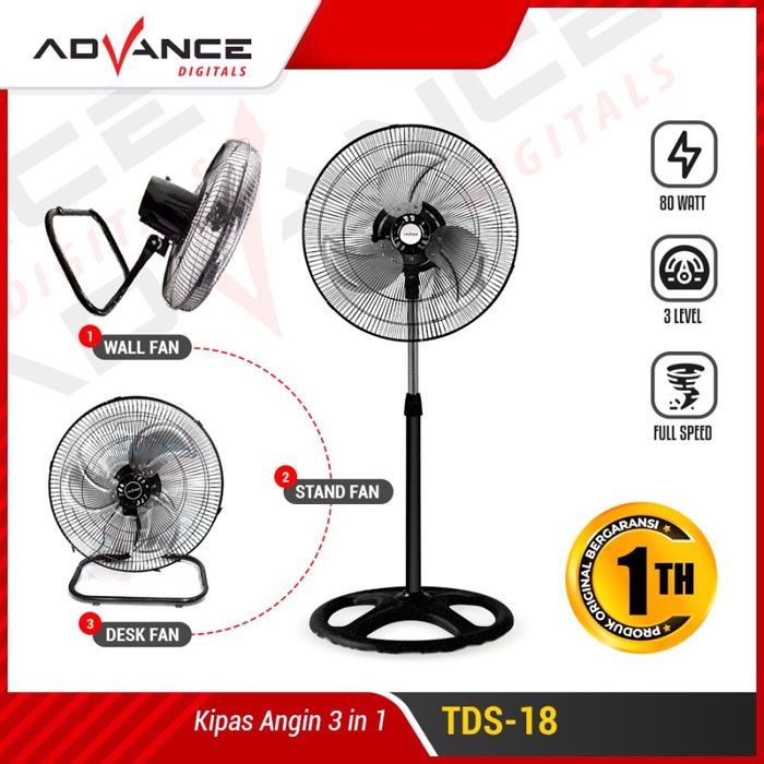 Advance TDS-18 kipas angin multifungsi 3 in 1 tornado fan tds18