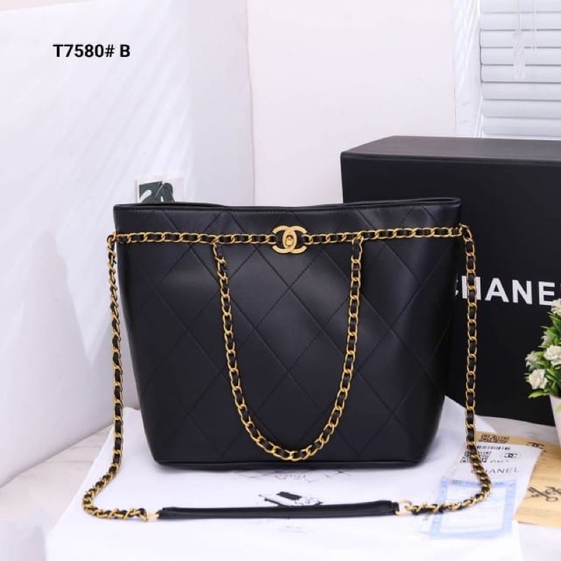 Tas Chanel Shopping Tote Bag T7580 Platinum