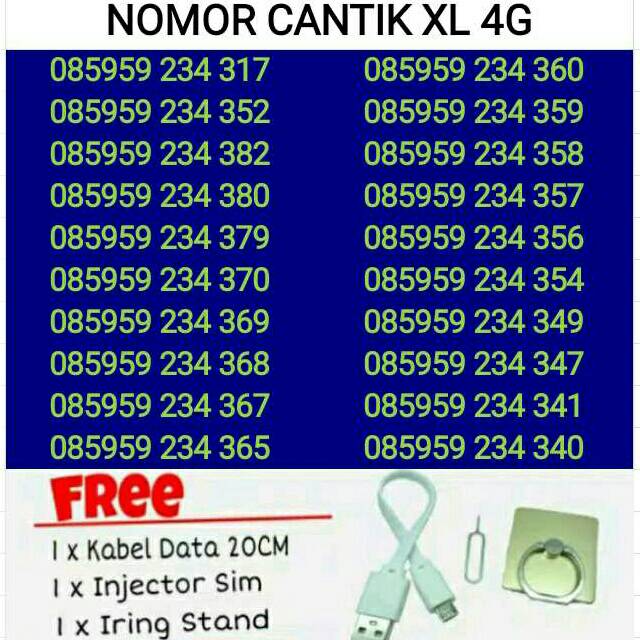 BUY 1 GET 1 FREE OBRAL SERI 5959 234 Kartu Perdana Nomor Cantik XL 4G