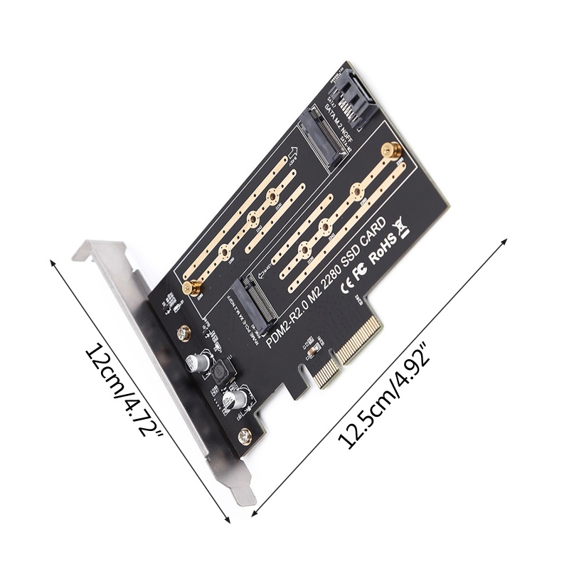 Btsg Kartu Adapter SSD Tahan Lama Electop PCIE Ke Untuk M.2 NVME/NGFF SSD Converter