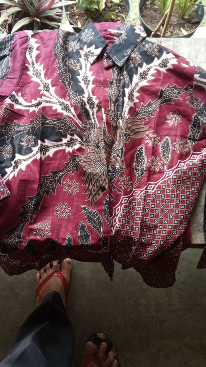Kemeja Batik Pria Lengan Panjang Murah Seragam M L Xl Xxl