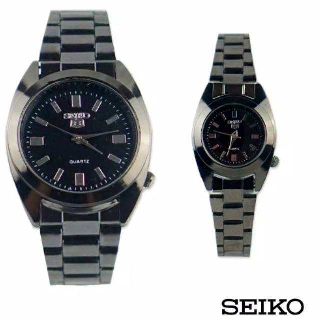 Jam Tangan Couple Murah Meriah Seiko Tebal Polos Stainliss Steel