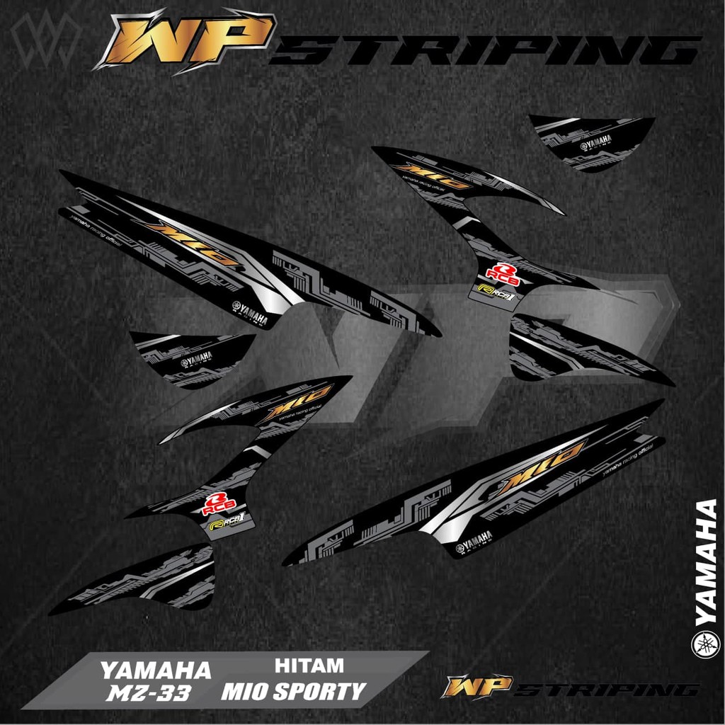 Stiker Striping MIO SPORTY / Sticker Variasi List Skotlet Motor Yamaha MIO SPORTY / MZ-33
