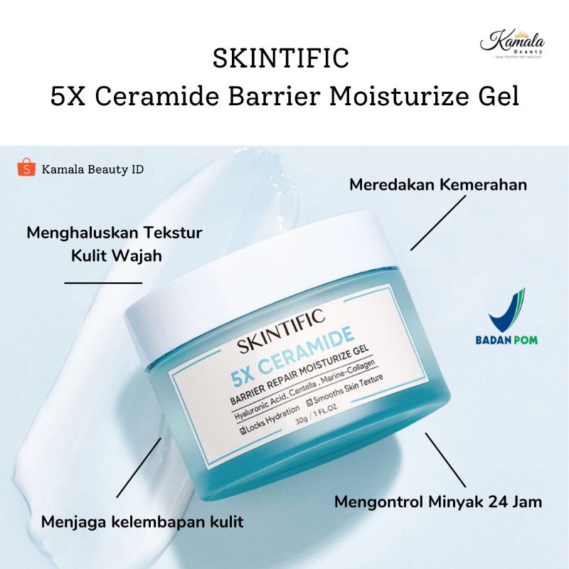 Jual Skintific 5x Ceramide Barrier Repair Moisturize Gel 30gr Shopee Indonesia 7454