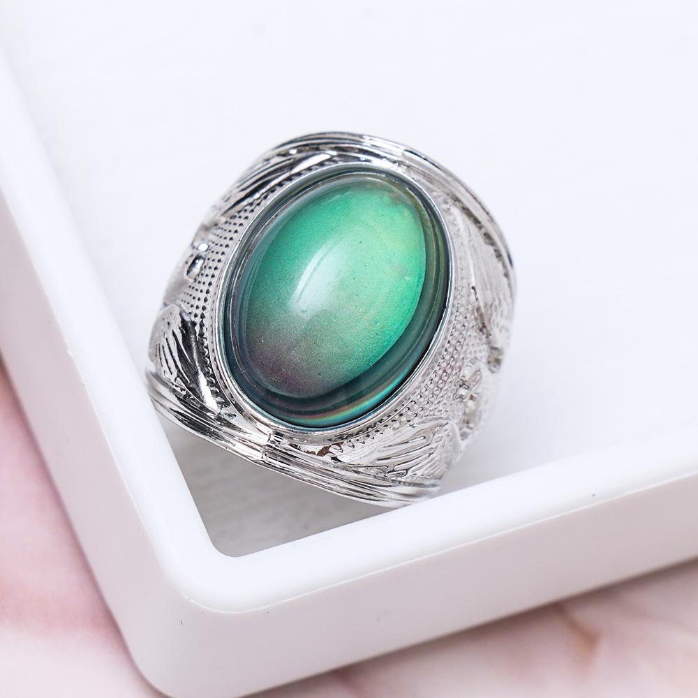 Cincin LILY Mood Ukuran 5-10 Perhiasan Fashion Baru Kontrol Suhu