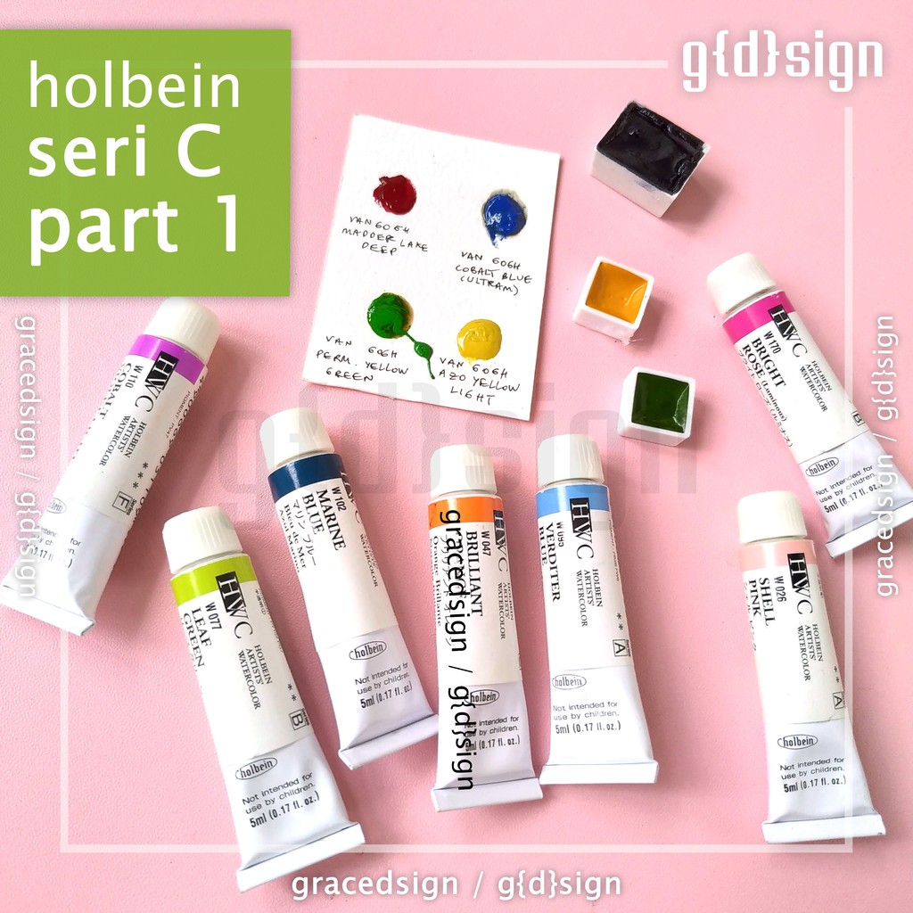 

Holbein Artist Watercolor Share Tube Cat Air Hand Poured Dot Card Mini Pan Half Pan Series C Part 1