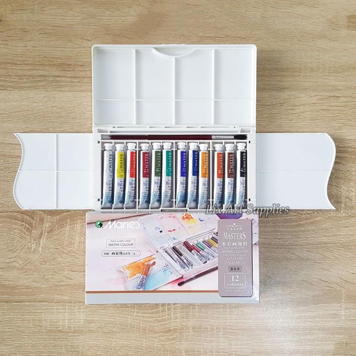 

BARU! MARIES MASTERS WATERCOLOR TUBE SET 12 WARNA X 9ML / W-8012 ALAT LUKIS TERUPDATE AL8