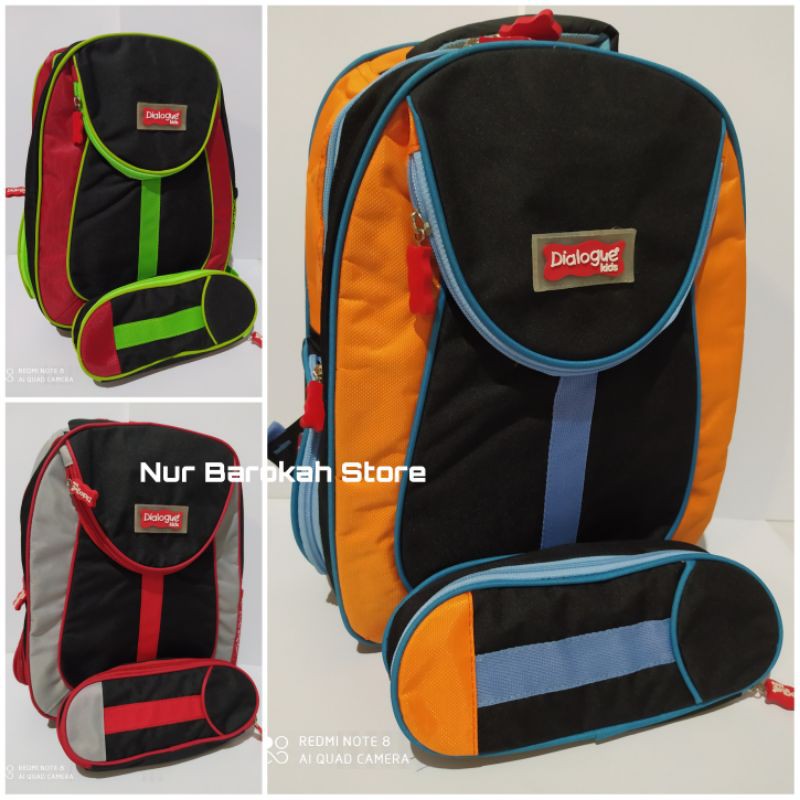 

Tas Ransel Motif Stylish Dialogue + Rain Cover bonus Tempat Pensil