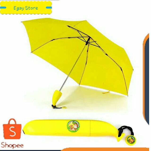 TERBARU ! PAYUNG LIPAT PISANG  ANTI SINAR UV / UMBRELLA UV PROTECTION ORIGINAL UNIK MURAH TERLARIS