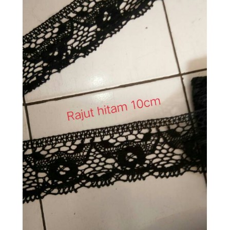 Renda rajut bordir hitam lebar 10cm (harga per meter).