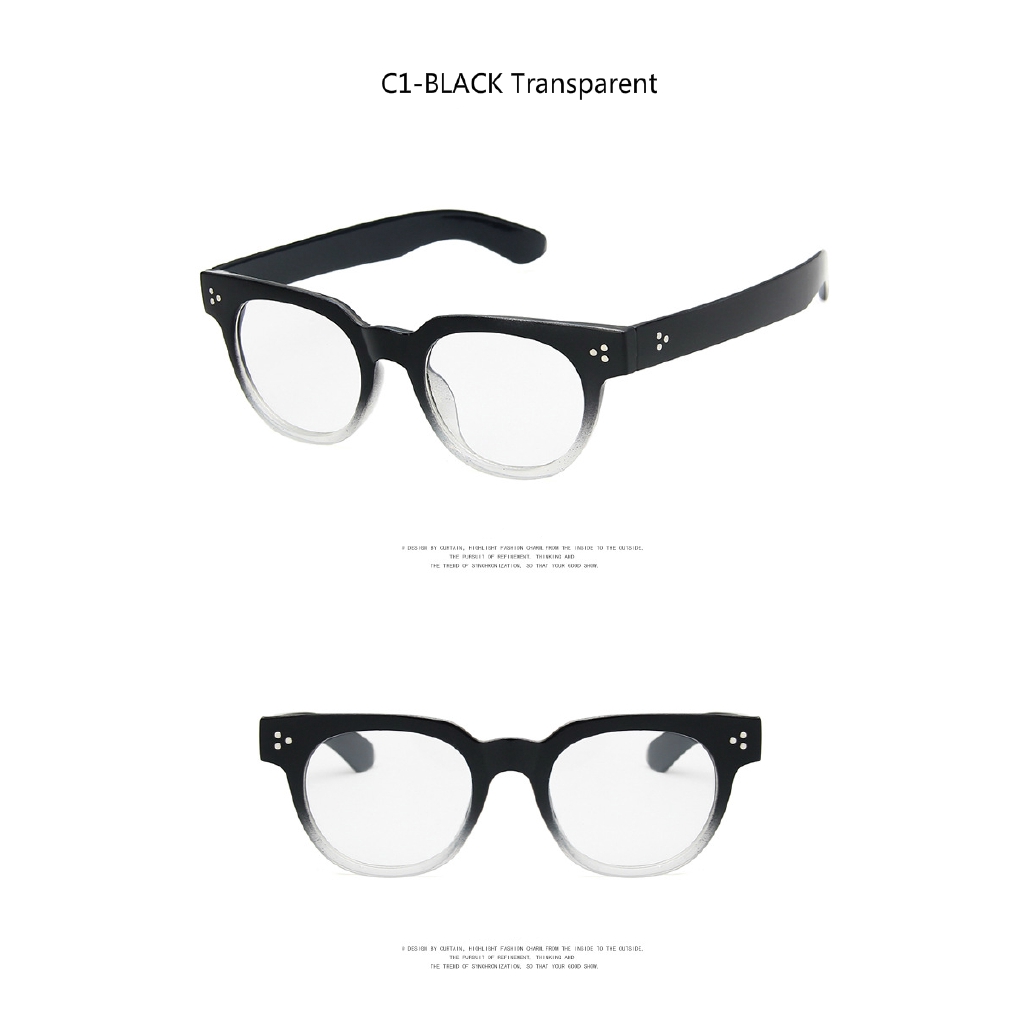 Fashionable metal hinge anti-blue light retro business literary thick frame glasses