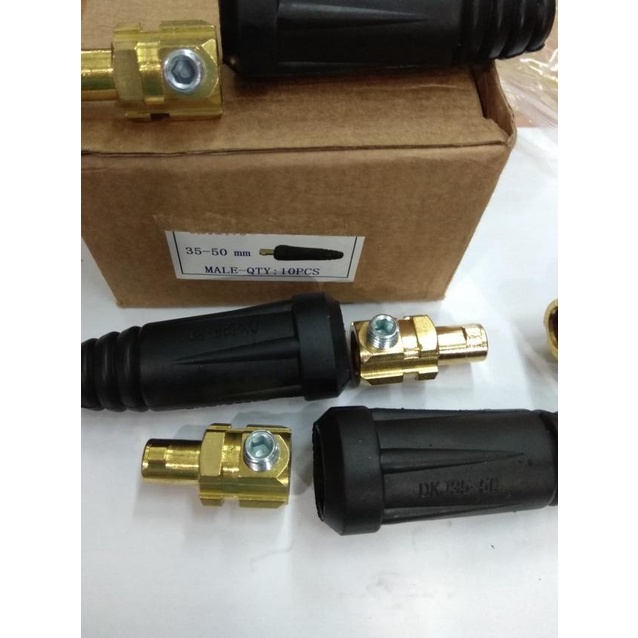 KONECTOR MESIN LAS 35-50 FEMALE - SOKET LAS COWOK BESAR - CONEKTOR LAS