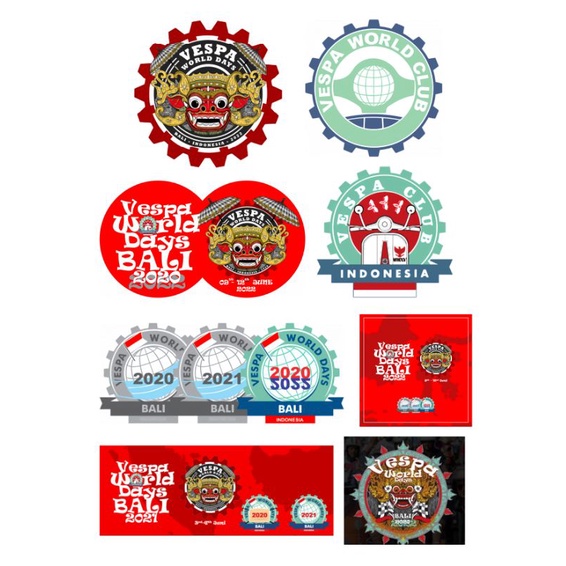 stiker vespa world day bali 2022/stiker event vwd Bali/ stiker acara vespa