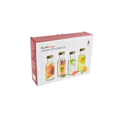 Krishome 500 Ml Set 4 Pcs Botol Carafe