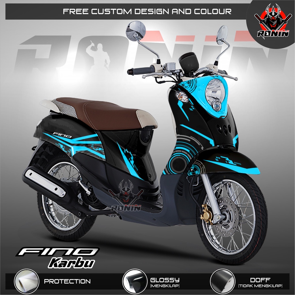 Sticker Decal Full Body Fino Karbu Fino Lama Motif Techno