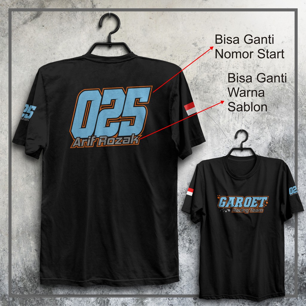 Baju Kaos Racing Team Custom Nama Dan Nomor Start Shopee Indonesia
