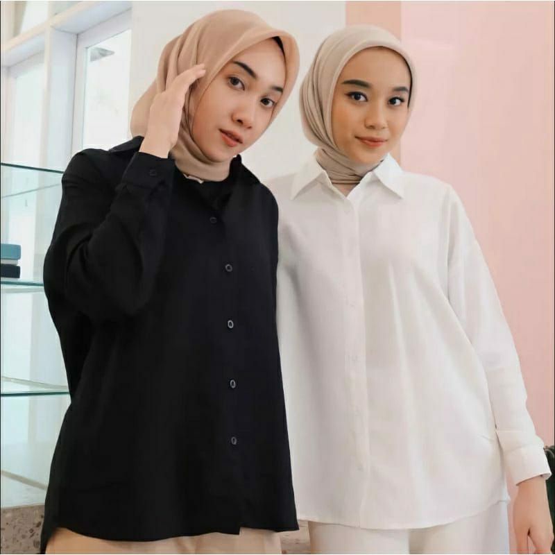 BAJU KEMEJA WANITA POLOS // KEMEJA WANITA CASUAL POLOS // KEMEJA KERJA WANITA