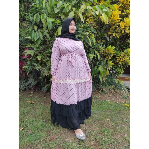 Gamis Ruffle/ Gamis Renda/ Gamis Polkadot/ Gamis Murah/ Gamis Dewasa/ Gamis Hitz/ Gamis Cantik