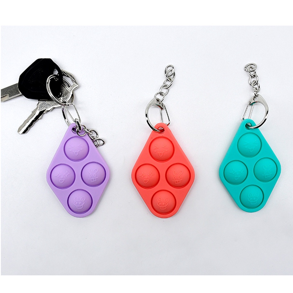 Gantungan kunci pop it fidget push Pop Its Push bubble stress kids pop it murah popit mainan anak rainbow POP IT MURAH POP IT JUMBO POP IT