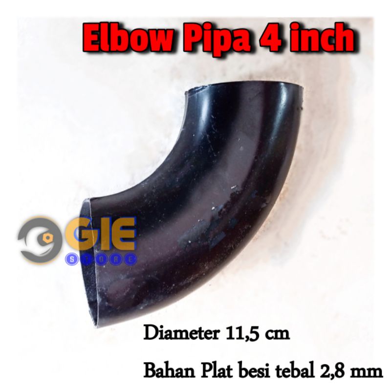 Elbow Keni Elbo 4 inch Las Bow Aksesoris ornamen Pagar tralis besi tempa