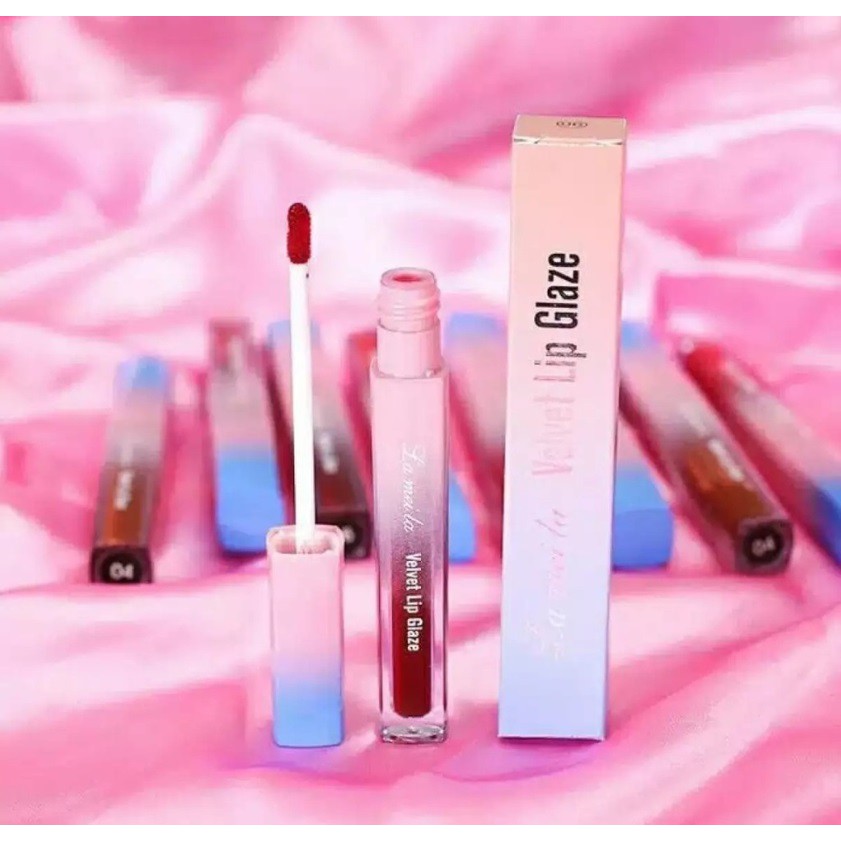 Liptint Korea Lameila Gloss VELVET Lip Glaze - Liptint Tahan Lama Anti Air / Lipstik Lipcream Lipbalm Lip Tint Original / Makeup Kosmetik Wanita Liptint Anak Sekolah Murah Bibir Merah Alami