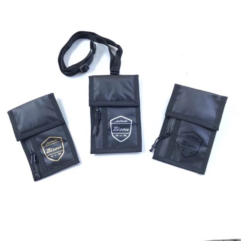 Tas HP kartu pria wanita Hanging Wallet