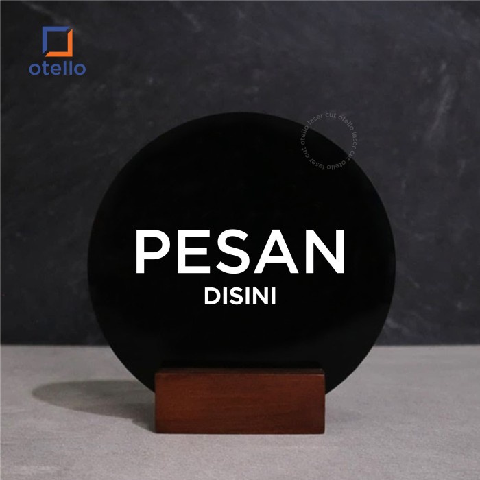 Pesan Disini Table Sign Akrilik Standing Signage Papan Meja Acrylic