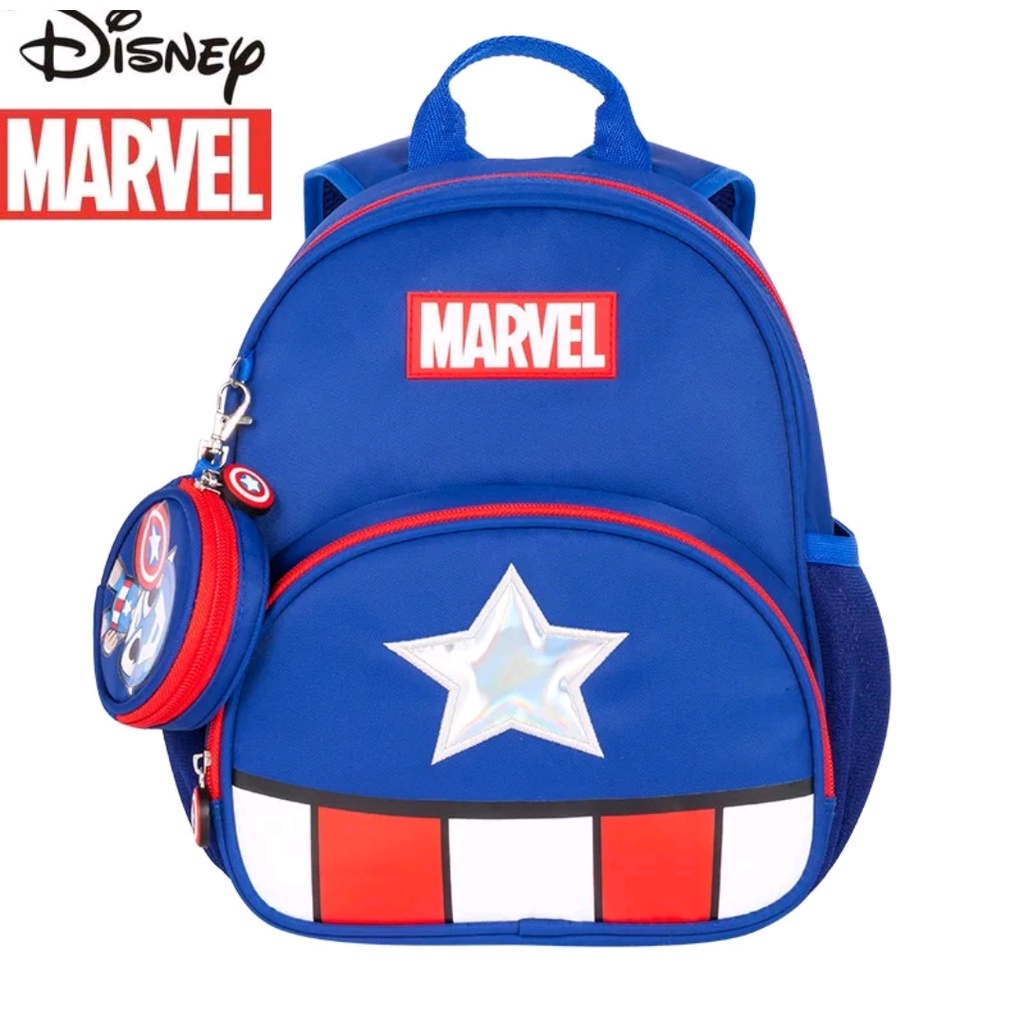 MARVEL SPIDERMAN TAS ANAK RANSEL TK &amp; SD ANAK LAKI-LAKI &amp; PREMPUAN TAS SEKOLAH 1-2-3-4 TAHUN TAS RANSEL KARAKTER MARVEL TAS MARVEL 2IN1