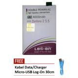 Log On Baterai ASUS Zenfone 2 (5.5")  4000 mAh Free Kabel Ori Logon
