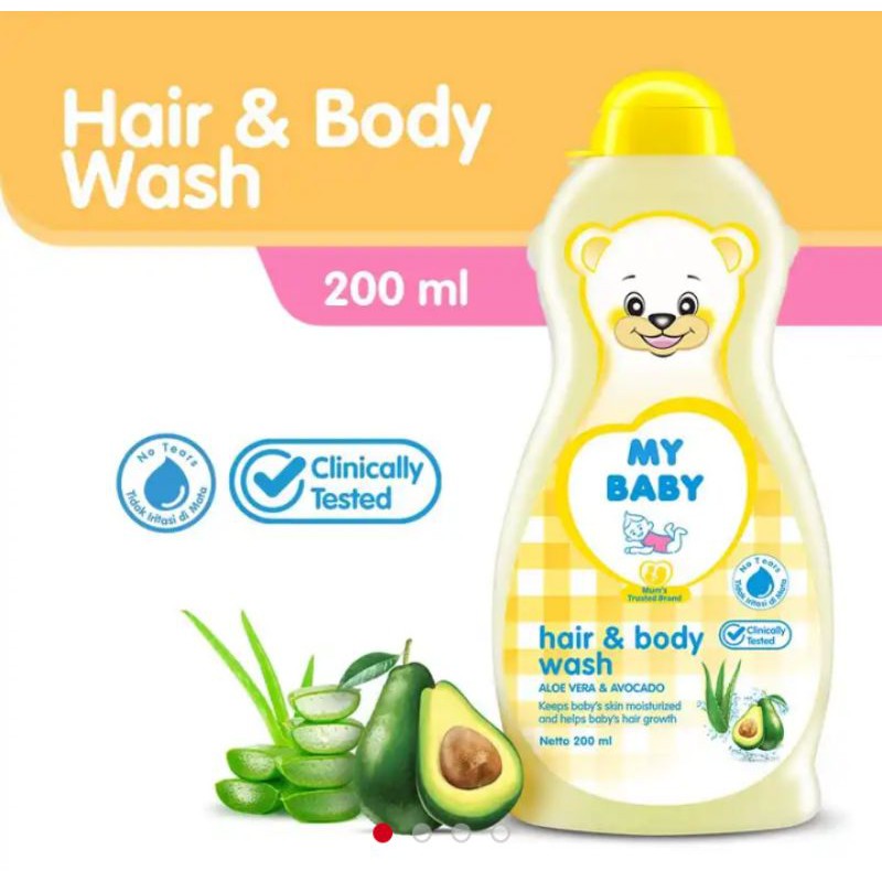 MY BABY Hair &amp; Body Wash [200mL] - Sampo &amp; Sabun Bayi 2 in 1