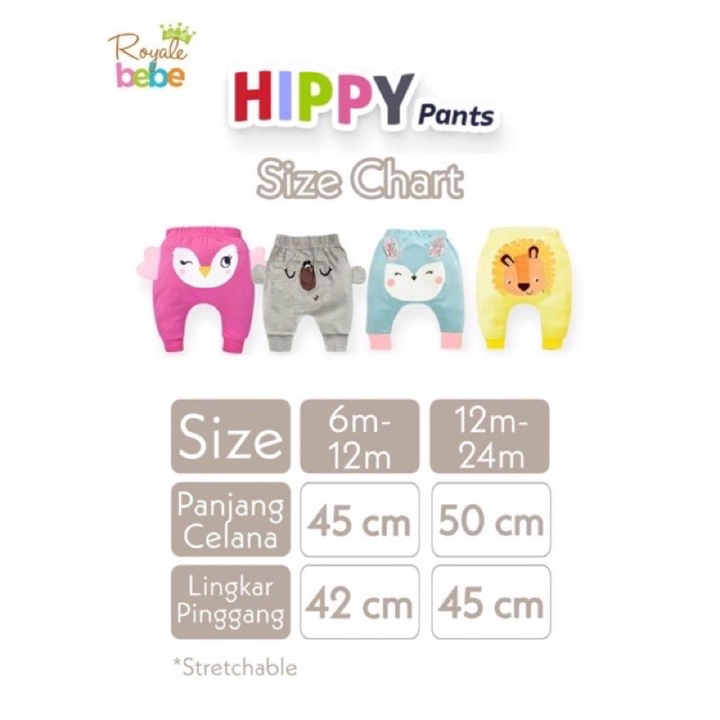 Celana Panjang Anak Dan Bayi Royal Bebe Celana Panjang Karakter / Hippy Pants