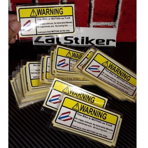 

sticker princuut warning mothay