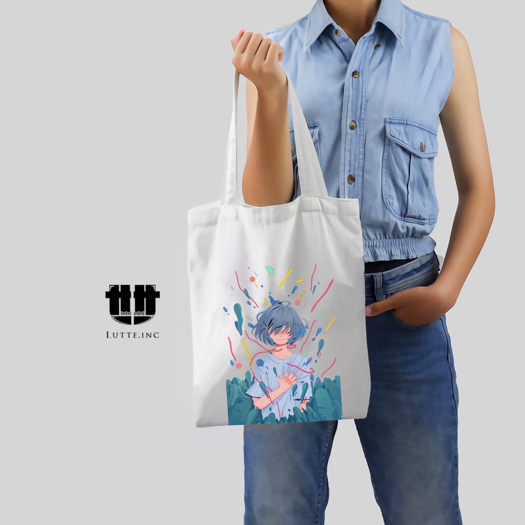 TERBARU Totebag Kanvas Original Lutte.Inc ToteBag Wanita Tas Tote bag ( Feel Series )